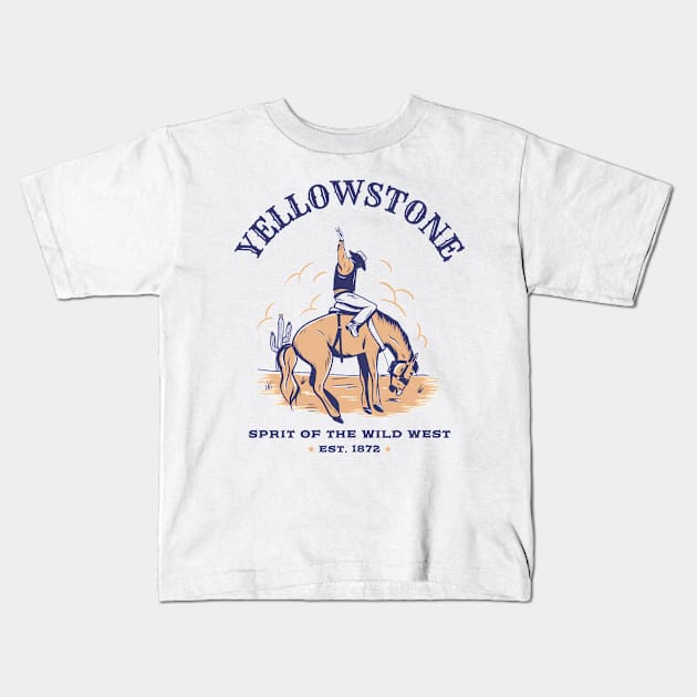 Yellowstone Spirit Of The Wildwest Kids T-Shirt by StudioStyleCo